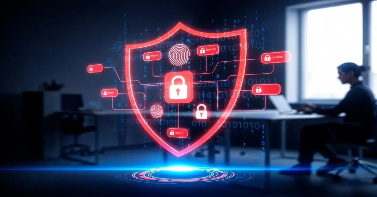Digital privacy and safety icons representing responsible AI use