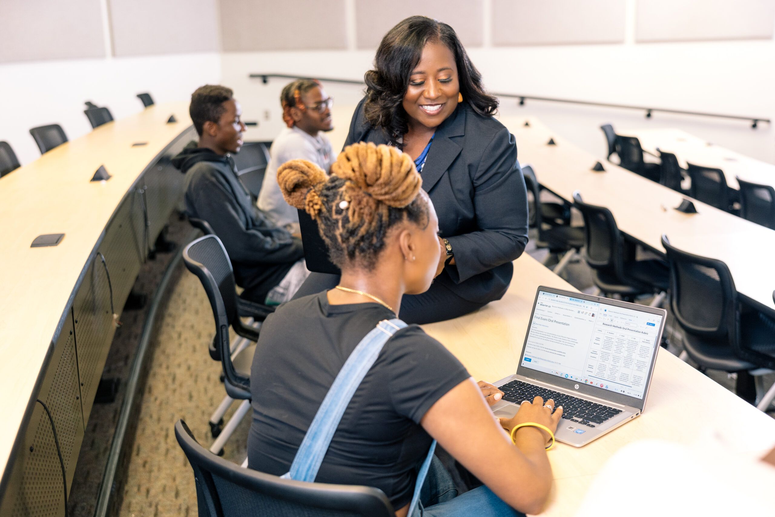 Diverse students collaborating with accessible digital learning materials